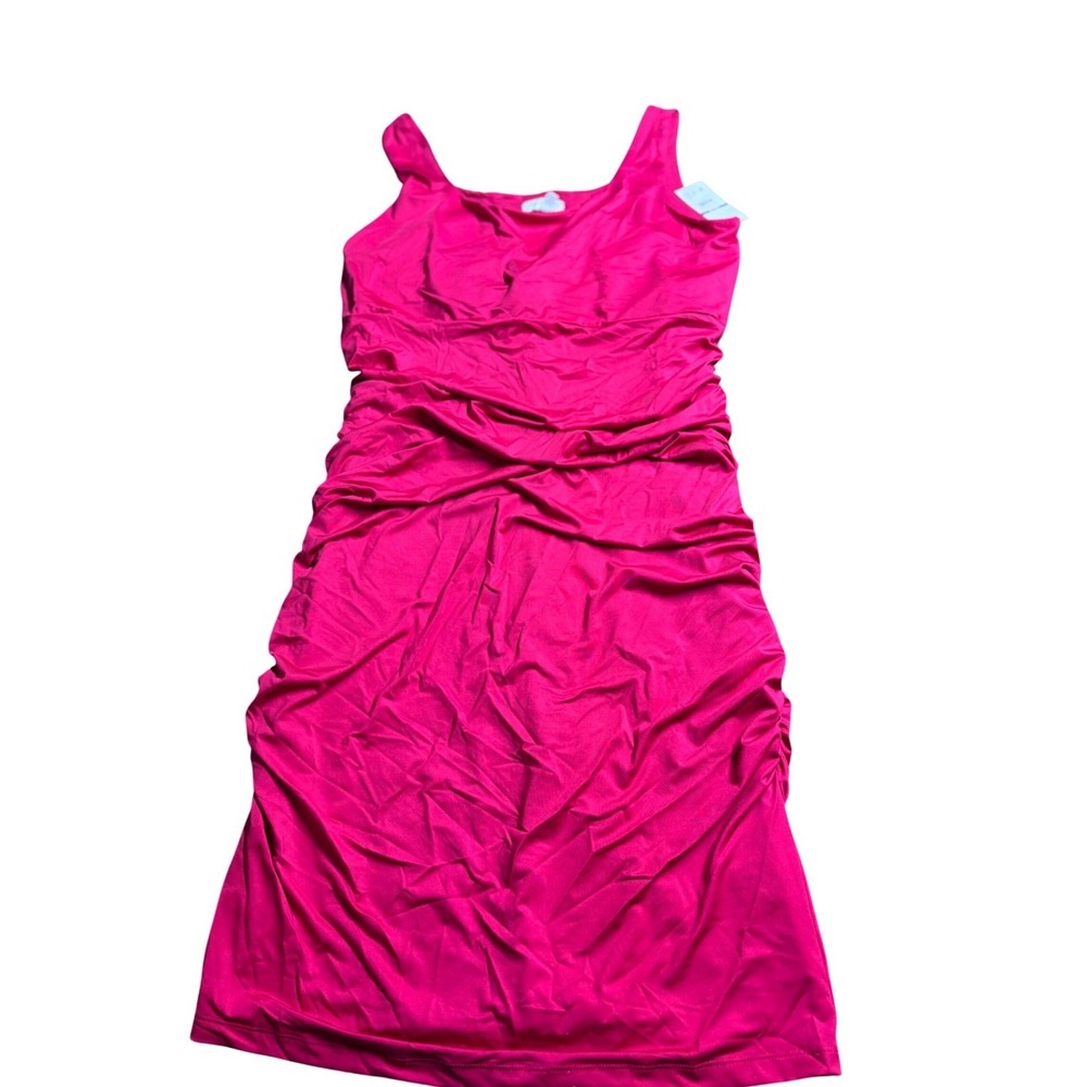 SOFIA JEANS BY‎ SOFIA VERGARA Women's XXXL Pink Ruched Bodycon Dress